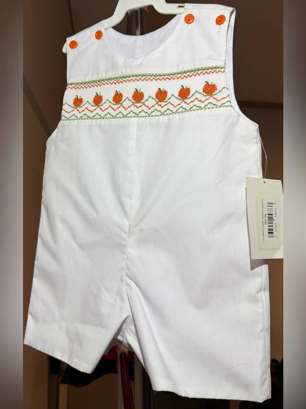 White Shortall with Pumpkins - Kids One-Piece